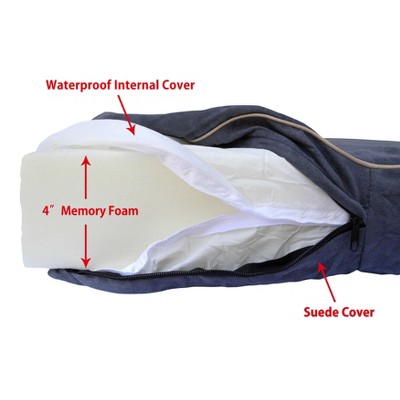 Medium Blue Orthopedic Waterproof Memory Foam Pet Bed
