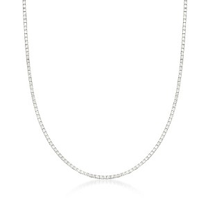 Ross-Simons 1mm 14kt White Gold Box-Chain Necklace - 1 of 3