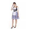 Women's Fake 3-Piece Plaid Hemline Strapless Blouse Festival Cosplay Costume Set - 3 of 4