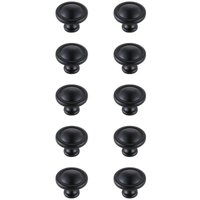 Elegant Lighting Garlande 1.2Inch Diameter Matte Black Mushroom Knob Multipack (Set of 10)