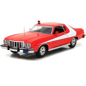 1976 Ford Gran Torino Red with White Stripes "Starsky and Hutch" (1975-1979) TV Series 1/24 Diecast Model Car by Greenlight - 1 of 4