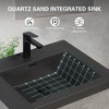 ChicFurnit Bathroom Vanities 36 Inch Wallmounted Vanity with Quartz Sand Sink and Storage for Bathroom, Gray, 35.43"*19.69"*22.5" - 4 of 4