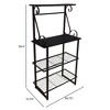 Kings Brand Furniture Covington Metal Kitchen Shelves Baker’s Rack Microwave Stand, Pewter - 4 of 4