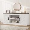 Farmhouse TV Stand for 75/80 Inch TVs, Long Entertainment Center w/ Storage Drawer &OpenShelf, Television Consoles Stands for living room - 4 of 4