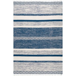 Nuloom Striped Fringe Angela Indoor Area Rug, 4' x 6', Blue - 1 of 4