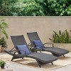 GDFStudio Olivia Outdoor Wicker Armed Adjustable Chaise Lounge (Set of 2) - 2 of 4