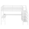 NicBex Loft Bed with L-Shaped Desk & USB,Metal Bunk Bed with Wardrobe,LED & Adjustable Shelves,High Loft Bed for Teens,Adults - 2 of 4