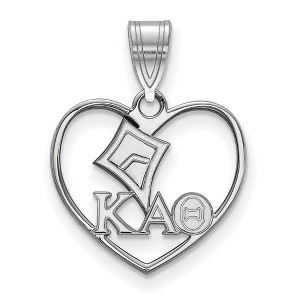 Black Bow Jewelry Sterling Silver Kappa Alpha Theta Greek Life Pendant - 1 of 3