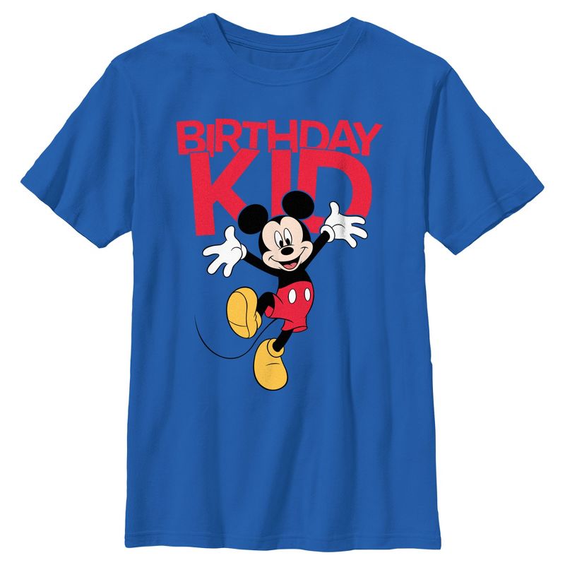 Boy's Mickey & Friends Happy Birthday Kid T-Shirt, 1 of 6