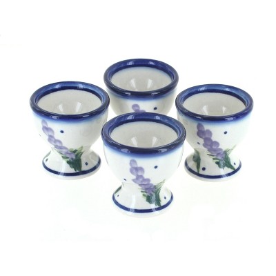 Blue Rose Polish Pottery 19A WR Unikat Egg Cup Set