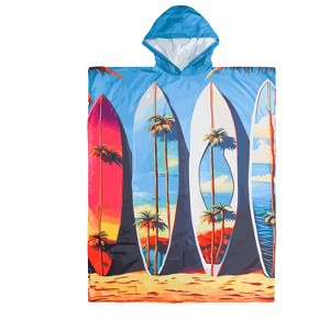 Catalonia Hooded Microfiber Beach Towels for Womens Mens Teens, Surf Cape Changing Towel Robe, Oversized Quick-Dry Beach Towel, Gift Ideas for Moms - 1 of 4