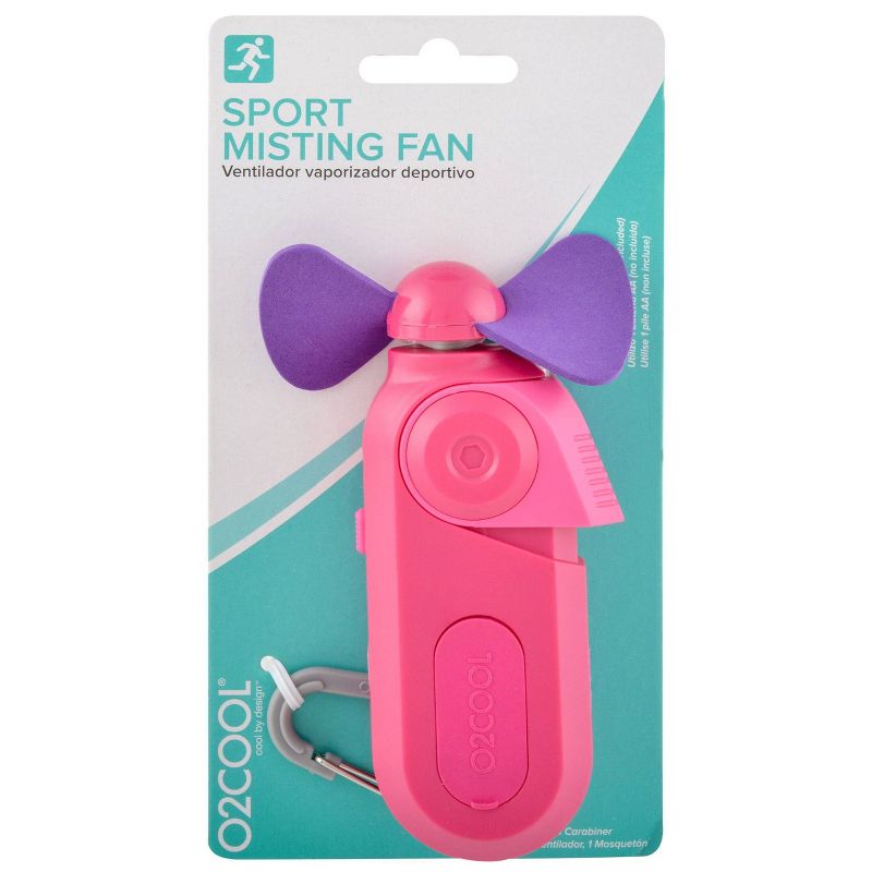 O2COOL 2pk Sport Misting Fan Carabiner Clip Pink, 5 of 8