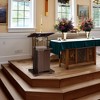 Yescom Wood Podium Stand Pulpits for Churches Wedding Speech Event Lectern with Storage Shelf Height Adjustable Tilting Desktop Rolling Lockable - 2 of 4