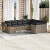 vidaXL Garden Sofa Set Grey PE rattan Modular, suitable for larger spaces - 2 of 4