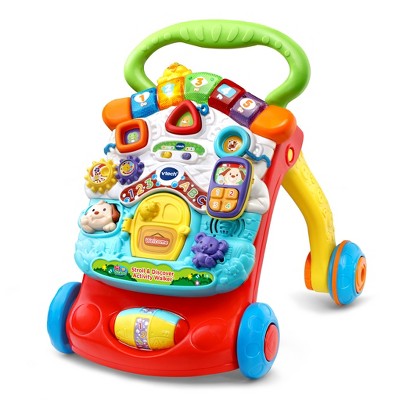 B. Toys Little Learning Steps Wooden Activity Walker - 7 Educational Toys For Toddlers Learning To Walk, 1 Year +