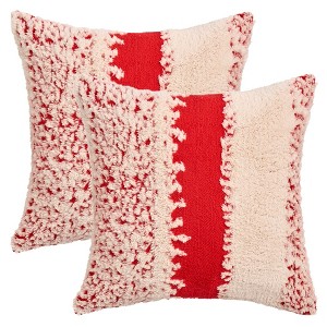REGALWOVEN Plush Boho Decorative Soft Cozy Pillow Covers 2 Pcs - 1 of 4