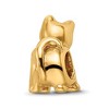 Black Bow Jewelry Cute Kitten Bead Charm in 14k Yellow Gold Plated Sterling Silver - 3 of 4