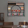 YIYIBYUS Wall Mounted Wine Rack, Wine Bottle Shelf, Hanging Metal Wine Rack Cabinet - 2 of 4