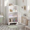 NicBex 45.2" Tempered Glass Door Cabinet for Bathroom,Freestanding Storage Cabinet with 2 Doors&1 Open Shelf for Kitchen&Bathroom - 3 of 4