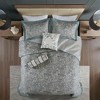 Gulches 5 Piece Queen Jacquard Bedspread Set with Throw Pillows,Teal - 2 of 4