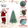 Artificial 8ft Blue green Tint Christmas Tree with 2458 PE/PVC Mixed Branch Tips, memory wire+iron wire, Hinged Premium & Foldable Base - 4 of 4