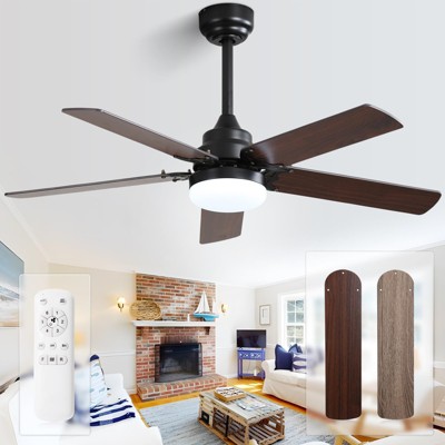 HOMLUX 42" Noiseless Ceiling Fan W/Dimmable Light Remote Control and Reversible Motor