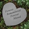 Kay Berry Forever Remembered Forever Missed Memorial Stone - Heart Shaped - 2 of 2