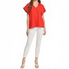 Women's Ruffled Flutter Sleeve Blouse - entro - 4 of 4