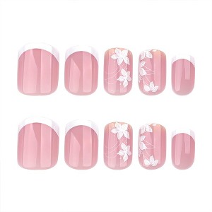 LOVELAY CREATIONS Square Short Press-On Nails with French Tip Designs - 1 of 4