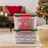 IRIS 2pk 74qt Weatherpro Holiday Storage Totes: Plastic, Moisture-Resistant, Lidded, Air Tight, BPA-Free, Christmas - 4 of 4