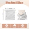 Unique Bargains Silk Foldable Gym Travel Hiking Dust Cover Storage Bag Gray 7.87"x7.87" - 2 of 4