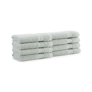 Aston & Arden Aegean Eco-Friendly Washcloths (8 Pack), 13x13, Recycled Cotton - 1 of 4