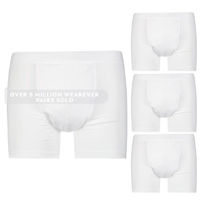 3-Pack Wearever Men's Regular Absorbency Incontinence Trunk Boxer Briefs - 1 of 4