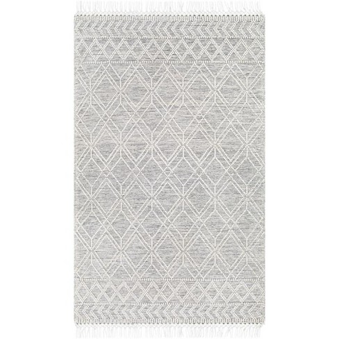 Sussexhome Lattice Collection Cotton Heavy Duty Low Pile Area Rug , 2' x  3', Banana Cream Yellow