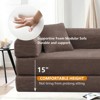 Dolonm Foldable Convertible Sofa Bed, Boneless Compression Mattress, Corduroy Sofa with Fixed Frame, Used for Living Room, Bedroom, and Office,Brown - 4 of 4
