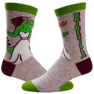 Crazy Dog T-Shirts Women's Bridezilla Socks Funny Wedding Day Monster Sarcastic Novelty Footwear - 1 of 4