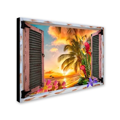"Tropical Window to Paradise II" Outdoor Canvas