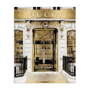 Stupell Industries Downtown Glam Designer Fashion Accessories Shop Architecture, 48" x 36" - 1 of 4
