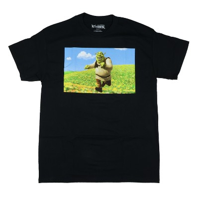 Seven Times Six Shrek T-Shirt Men's Shrek Yourself Before You Wreck Yourself Daisy Tee Black