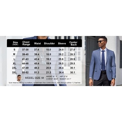 COOFANDY Mens Casual Blazer Slim Fit Suit Jacket Two Button Lightweight Sport Coat Grey L — фото 6