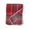 Saro Lifestyle Faux Mohair Plaid Throw, 50"x60", Red - 2 of 3