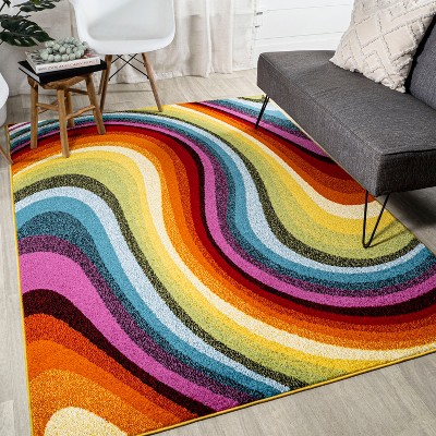 JONATHAN Y Flow Abstract Swirl Kids & Novelty Indoor Area Rug