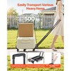 VEVOR Folding Hand Truck, 500 lbs Load Capacity, Collapsible Luggage Cart with 6 Wheels, 2 Elastic Ropes & Expandable Base, Black - 3 of 4