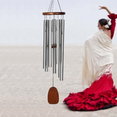 Woodstock Wind Chimes Signature Collection  Latin Trio Silver Wind Chime