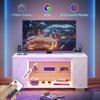 PINMOCO High Glossy TV Stand for TVs up to 55 inch Gaming Media Console with LED Lights and Open Storage Shelves Entertainment Center - 3 of 4