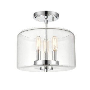 Millennium Lighting Asheville 3 - Light Flush Mount in  Chrome - 1 of 4