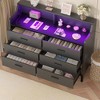 Aheaplus 6 Drawers Dresser with Charge Station and LED Light, Closet Organizer for Bedroom - 2 of 4