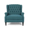 Oversized Fabric Wingback Push-Back Recliner Chair with Nailhead Trim and Tufted Back - 2 of 4