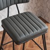 Sapphtopaz Bar Stools Set of 2, Counter Height Bar Stools with Metal Frame, Upholstery Barstools with Backrest, High Chair for Kitchen Island - 2 of 4