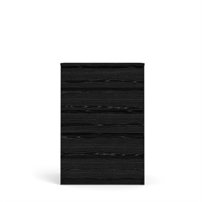 Black Woodgrain Vertical 5-Drawer Chest with Extra Deep Drawer